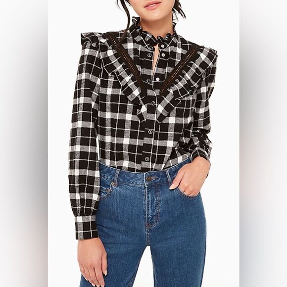 kate spade Tops - NWOT Kate Spade New York Rustic Flannel Plaid Button Down Shirt